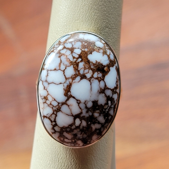 Wild Horse Jasper Handmade Sterling Silver Ring Size 7.5 - Picture 1 of 8